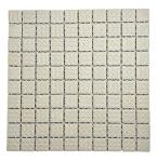 Tenedos Storm Blue Square Wavy Porcelain Mosaic Tile for Kitchen Backsplash, Pool Tile, Bathroom Wall, Accent Wall (Box of 10 Sheets - 10.60 Square feet) (1 X 1)