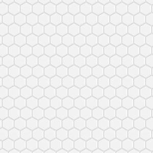 Metro 1" Hex Matte White 10-1/4" x 11-7/8" Porcelain Floor and Wall Tile
