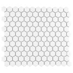 Metro 1" Hex Matte White 10-1/4" x 11-7/8" Porcelain Floor and Wall Tile