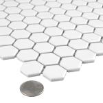 Metro 1" Hex Matte White 10-1/4" x 11-7/8" Porcelain Floor and Wall Tile