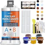 Granite and Quartz Countertop Chip Repair Kit, Tile & Fiberglass Porcelain Repair Kit,Marble Tub Repair Kit to Quickly Fix Cracks Ceramic Corian Bathtub Sink Toilet Dents Holes Scratchs