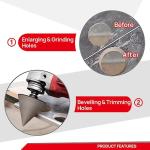 DT-DIATOOL Diamond Beveling Chamfer Bit 1-7/8 Inch for Tile Porcelain Ceramic Granite Marble Existing Holes Enlarging Polishing Shaping Trimming Repairing