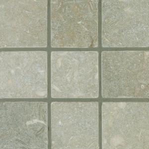 Arizona Tile 4 by 4-Inch Tumbled Limestone Tile, Seagrass, 5-Total Square Feet