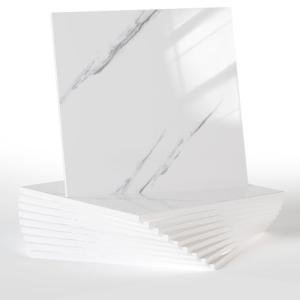 10pcs Marble Peel and Stick Backsplash Waterproof Wall Panels, Self Adhesive Marble Foam Tile, 11.8"x11.8" PVC Wall Panels for Bathroom, Kitchen, Living Room and Laundry Room
