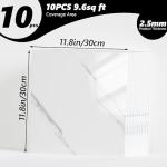 10pcs Marble Peel and Stick Backsplash Waterproof Wall Panels, Self Adhesive Marble Foam Tile, 11.8"x11.8" PVC Wall Panels for Bathroom, Kitchen, Living Room and Laundry Room