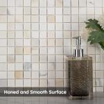 Diflart Marble Mosaic Tile, Gold Calacatta, 1 Inch Square, Honed, Marble Backsplash Tiles for Kitchen Bathroom Wall Floor, Pack of 5 Sheets