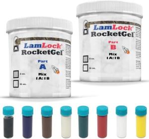 LamLock RocketGel 25 Minute Professional Epoxy Countertop Kit for Granite, Tile, and Quartz Countertop Repair Kit, Tile Crack Repair, Chips and Fills Epoxy Grout