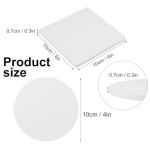 50 Pieces 4 Inch Square and Round Sublimation Ceramic Coasters, Glazed Ceramic Tiles Coasters with Cork Backing Pads for DIY Crafts, Sublimation, White. by GNIEMCKIN