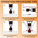 1 Inch Diamond Hole-Saw Bits with Pilot Drill Bit - 2pc 1" Diamond Tipped Tile Hole Saws with Guiding Bit Accurate Drilling for Porcelain Tile Ceramic Pottery Granite Stone Glass Bottles 25mm