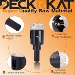 1 Inch Diamond Hole-Saw Bits with Pilot Drill Bit - 2pc 1" Diamond Tipped Tile Hole Saws with Guiding Bit Accurate Drilling for Porcelain Tile Ceramic Pottery Granite Stone Glass Bottles 25mm