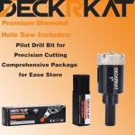 1 Inch Diamond Hole-Saw Bits with Pilot Drill Bit - 2pc 1" Diamond Tipped Tile Hole Saws with Guiding Bit Accurate Drilling for Porcelain Tile Ceramic Pottery Granite Stone Glass Bottles 25mm