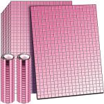 Romooa Self-Adhesive Mirrors Mosaic Tiles, 7200 Pieces (Pink, 5 x 5 mm), Peel and Stick, Real Glass, Geometric Pattern, 12 Sheets of 600 Pieces Each