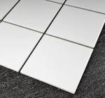 Tenedos 4x4 Square Matte Porcelain Mosaic Floor and Wall for Kitchen Backsplash, Bathroom, Accent Wall (11 Sheets/Case) (White)