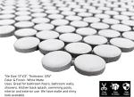 3/4x3/4 White Penny Round Matte Finish Porcelain Mosaic Tile Walls Floors Backsplashes (1)