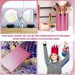 Romooa Self-Adhesive Mirrors Mosaic Tiles, 7200 Pieces (Pink, 5 x 5 mm), Peel and Stick, Real Glass, Geometric Pattern, 12 Sheets of 600 Pieces Each