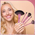 Romooa Self-Adhesive Mirrors Mosaic Tiles, 7200 Pieces (Pink, 5 x 5 mm), Peel and Stick, Real Glass, Geometric Pattern, 12 Sheets of 600 Pieces Each