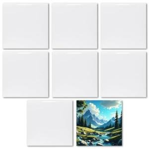 MR.R 8 Pack Sublimation Blanks 4x4 White Glossy Ceramic Tiles Crafts for Heat Press Transfer Printing Customized Photo Frame Novelty for Wedding, Birthday Gift, Decoration (10x10cm)