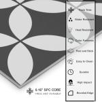 INNO STICKERS 16-Sheet Peel and Stick Floor and Wall Tile for Bathroom Kitchen Shower, Gray Coin Stone Composite Self Adhesive Vinyl Flooring, Patterned Groutble Backsplash Tile, Cover 9.12 Sq Ft.