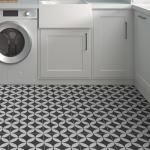 INNO STICKERS 16-Sheet Peel and Stick Floor and Wall Tile for Bathroom Kitchen Shower, Gray Coin Stone Composite Self Adhesive Vinyl Flooring, Patterned Groutble Backsplash Tile, Cover 9.12 Sq Ft.