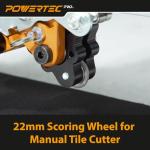 POWERTEC PRO Tungsten Carbide Scoring Wheel - 22mm Tile Cutting Wheel with Screw for Manual Tile Cutters, Porcelain, Ceramic & Glass Tile (72088)