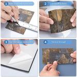Art3d 102-Piece Peel and Stick Tile Backsplash for Kitchen Bathroom, 3in. × 6in. Stick on Subway Tile Rust Slate