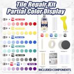 Tile and Granite/Marble Repair Kit, Porcelain Stone and Quartz Countertops Repair Kit for Chips Dents Cracks Holes Scratch, Fix Chipped Edges Corners, Reattaches Missing Pieces