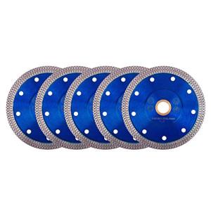 GoYonder 4.5 Inch Super Thin Diamond Saw Blade for Cutting Porcelain Tiles,Granite Marble Ceramics (4.5" -Blue (5 pcs))…