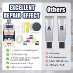 Tile and Granite/Marble Repair Kit, Porcelain Stone and Quartz Countertops Repair Kit for Chips Dents Cracks Holes Scratch, Fix Chipped Edges Corners, Reattaches Missing Pieces