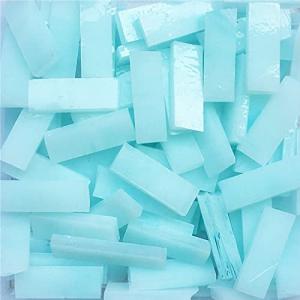 0.7X2.1 CM (0.27X0.82 inch) Stained Glass Strip,Clear Glass Mosaic Pieces DIY Mosaic Tiles Hobbies Art Crafts Material 200g(0.44lb) (Water Blue)