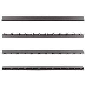 NewTechWood 1/6 ft. x 3 ft. Quick Deck Composite Deck Tile Straight Fascia in Westminster Gray (2-Pieces/Box)