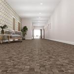 Lucida Surfaces Luxury Vinyl Floor Tiles | Glue Down Adhesive Flooring | Textured Look Plank | FabCore End Grain Blocks | Single Sample Tile