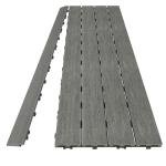NewTechWood 1/6 ft. x 3 ft. Quick Deck Composite Deck Tile Straight Fascia in Westminster Gray (2-Pieces/Box)