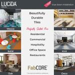 Lucida Surfaces Luxury Vinyl Floor Tiles | Glue Down Adhesive Flooring | Textured Look Plank | FabCore End Grain Blocks | Single Sample Tile