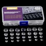 Swpeet 400Pcs 4 Sizes 6mm/8mm/10mm/12mm Transparent Glass Dome Cabochons Round Cabochon Tiles Assortment Kit, Clear Round Cabochons Tiles Fits for Photo Pendant Necklace DIY Craft Jewelry Making