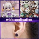 Swpeet 400Pcs 4 Sizes 6mm/8mm/10mm/12mm Transparent Glass Dome Cabochons Round Cabochon Tiles Assortment Kit, Clear Round Cabochons Tiles Fits for Photo Pendant Necklace DIY Craft Jewelry Making