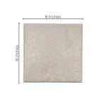 Tenedos Arctic Ivory Square 6x6 Ceramic Wall Tile Textured Matte, Kitchen Backsplash, Pool, Bathroom Shower, Accent Decor, Fireplace Surround (Box of 12.5 Square feet (50 Pieces))