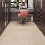 Livelynine Floor Tiles Peel and Stick Waterproof Vinyl Flooring Sheet Earthy Stick on Floor Tile Bathroom Flooring Tiles Sticky Laminate Farmhouse Neutral Kitchen 12x12 4-Pack Tan Beige Marble Brown
