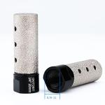 Diamond Coated Finger Bit, 3/4" Tile Milling Bit to Enlarge Grind Polish Shape Holes on Porcelain Ceramic Marble Granite Tile Countertop, with 5/8-11 Thread to 3/8" Hex Shank Adapter, Diameter 20mm