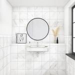 Daltile Perpetuo 3" x 24" Marble Look Porcelain Floor Bullnose Trim in Polished Brilliant White | (Sold by The Piece)