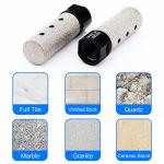 Diamond Coated Finger Bit, 3/4" Tile Milling Bit to Enlarge Grind Polish Shape Holes on Porcelain Ceramic Marble Granite Tile Countertop, with 5/8-11 Thread to 3/8" Hex Shank Adapter, Diameter 20mm