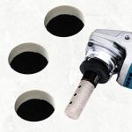 Diamond Coated Finger Bit, 3/4" Tile Milling Bit to Enlarge Grind Polish Shape Holes on Porcelain Ceramic Marble Granite Tile Countertop, with 5/8-11 Thread to 3/8" Hex Shank Adapter, Diameter 20mm