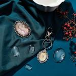 PH PandaHall 5 Sizes Oval Cabochons, 100pcs Clear Glass Tiles Flatback Round Cabochons Dome Cameo Beads Crystal Embellishments for Photo Pendant Earring Necklace Jewelry Making, 14/18/25/30/40mm