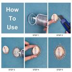 PH PandaHall 5 Sizes Oval Cabochons, 100pcs Clear Glass Tiles Flatback Round Cabochons Dome Cameo Beads Crystal Embellishments for Photo Pendant Earring Necklace Jewelry Making, 14/18/25/30/40mm