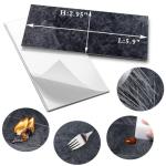 AULIGET 3" x 6" Subway Tile Peel and Stick Backsplash, Thick PVC Stick on Wall Tiles for Backsplash Kitchen, Bathroom, Laundry Room, Camper, Fireplace (100, Black Slate)