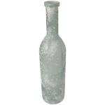 Deco 79 Recycled Glass Handmade Decorative Vase Frosted Spanish Bottle Centerpiece Vase, Flower Vase for Home Decoration 7" x 7" x 29", Clear