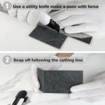 AULIGET 3" x 6" Subway Tile Peel and Stick Backsplash, Thick PVC Stick on Wall Tiles for Backsplash Kitchen, Bathroom, Laundry Room, Camper, Fireplace (100, Black Slate)
