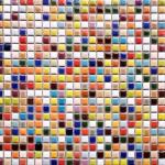 100 Square Mosaic Tiles - Bulk Pack, 16 Colors - Ceramic - 12mm - Dark Green