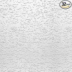 USG INTERIORS 4240 Tivoli Textured Ceiling Tiles,12x12 Inch, Qty 32.