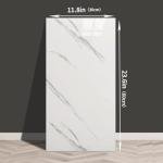 Haimin Wall Panels Peel and Stick 10 Pieces 23.6x11.8in (19.4 Sq. Ft. Coverage) Lightweight Backsplash Marble Look Tile (not Real Marble) Ideal for Kitchen Bathrooms Living Rooms Bedrooms (White-JSB)