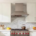 STICKGOO Peel and Stick Backsplash, PVC Wall Tiles Stick on Backsplash for Kitchen(10 Sheets, White Marble with Metal Silver)